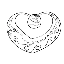Ceramic Heart Box Free Coloring Page for Kids