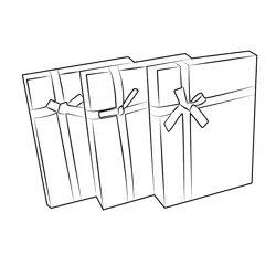 Gift Boxes Free Coloring Page for Kids