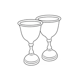 Gold Plated Chalice Free Coloring Page for Kids