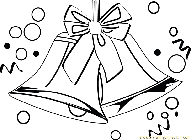 Christmas Bells Coloring Page for Kids - Free Christmas Bells Printable