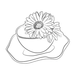 Birthday Flowers Free Coloring Page for Kids