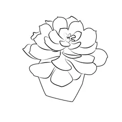 Flower Plant Free Coloring Page for Kids