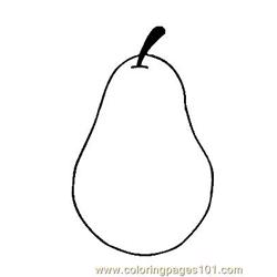 Pear (2) Free Coloring Page for Kids