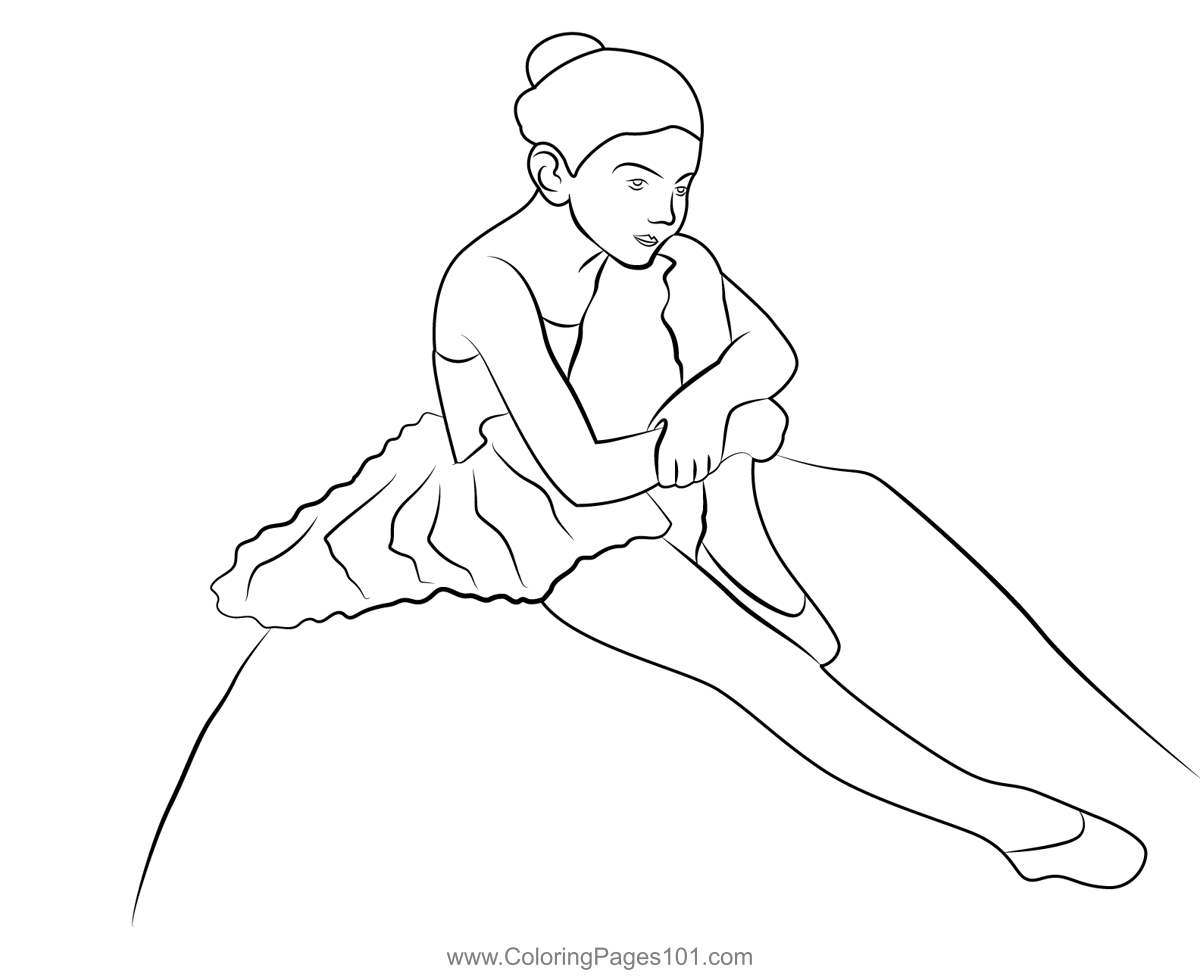 Ballet Dancer Coloring Page for Kids - Free Ballerinas Printable