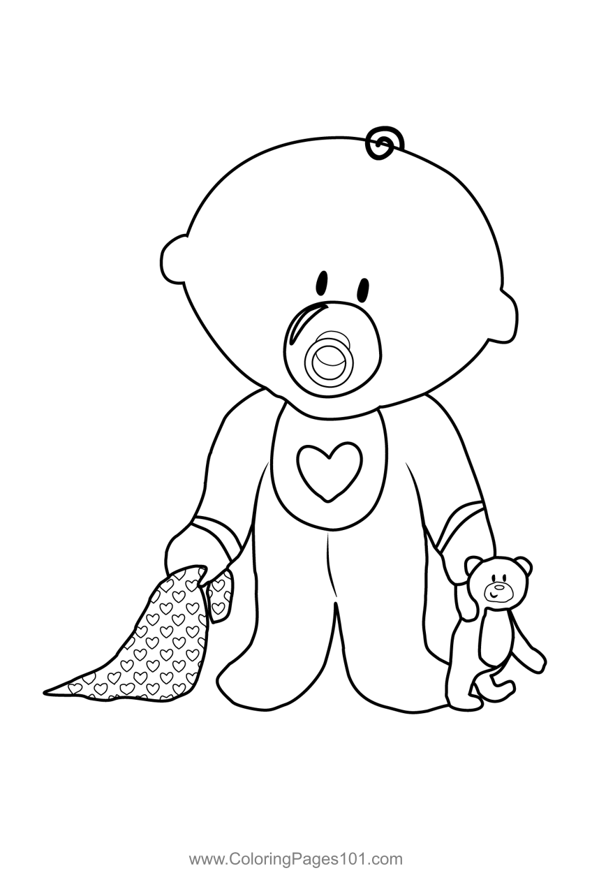 Baby Boy Coloring Page for Kids - Free Boys Printable Coloring Pages ...
