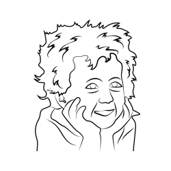 Boy Smiling Free Coloring Page for Kids