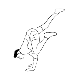Dancer Boy Free Coloring Page for Kids