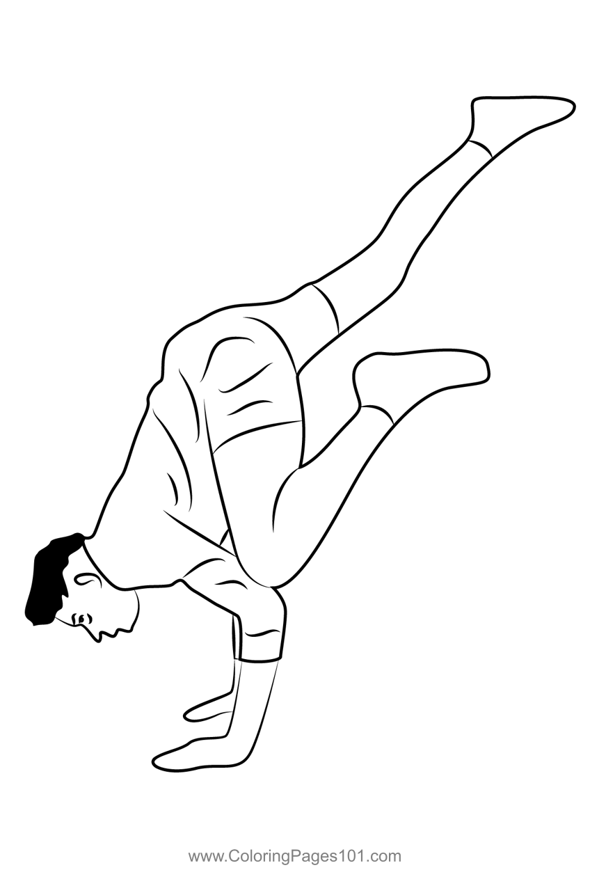Dancer Boy Coloring Page for Kids - Free Boys Printable Coloring Pages