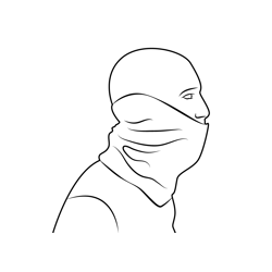 Male Mannequin With Mask Free Coloring Page for Kids