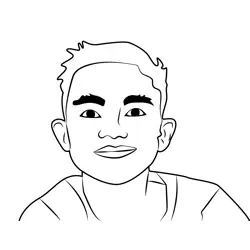 Young Boy Face Free Coloring Page for Kids