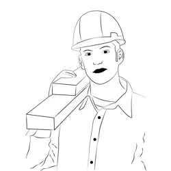 Carpenter 4 Free Coloring Page for Kids