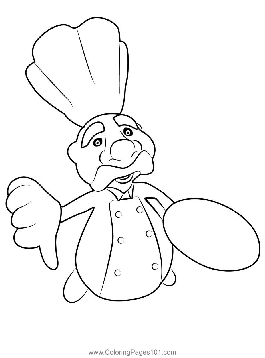 Chef Cartoon Coloring Page for Kids - Free Chefs Printable Coloring Pages  Online for Kids  | Coloring Pages for Kids