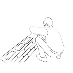 Construction Brick Worker Free Coloring Page for Kids