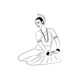 Classical Dancer Free Coloring Page for Kids