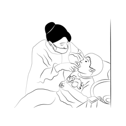Dentist 4 Free Coloring Page for Kids