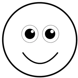Happy face for children Free Coloring Page for Kids