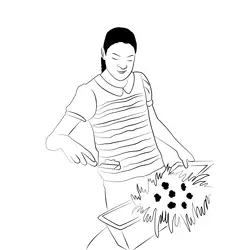 Gardener 3 Free Coloring Page for Kids