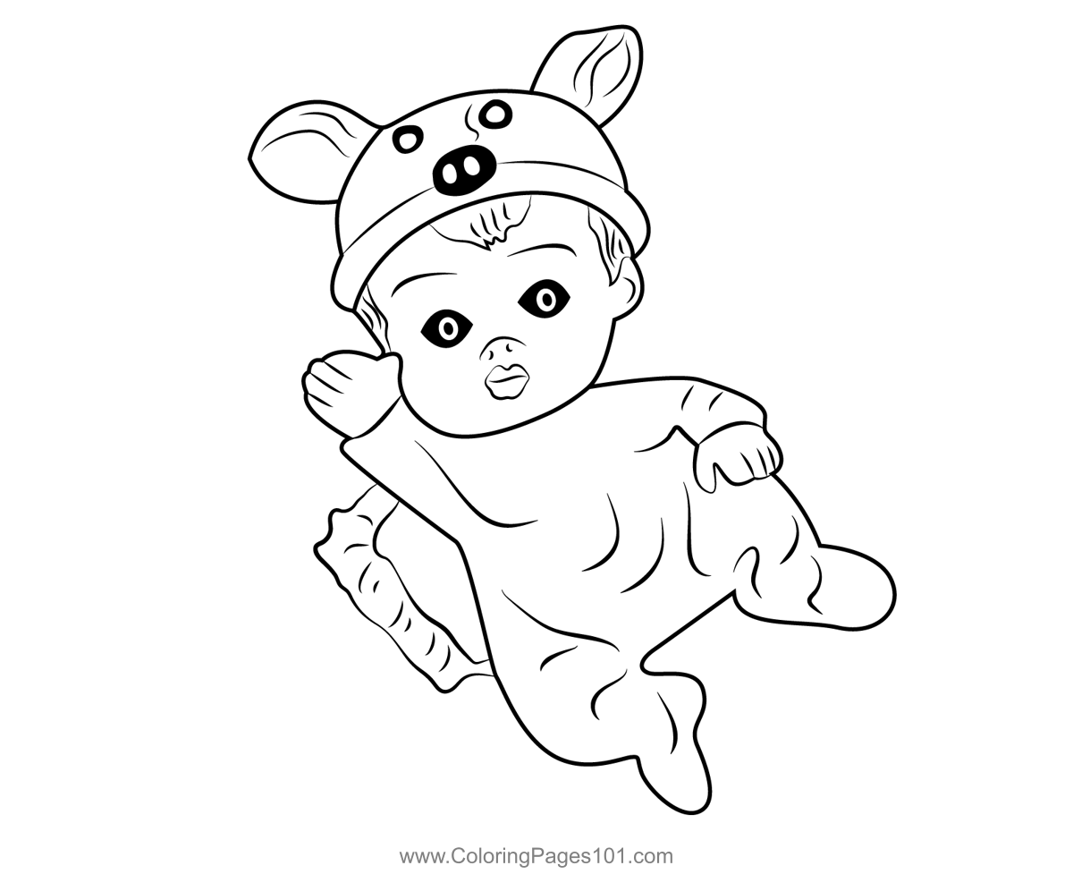 Baby Girl Saying Hi Coloring Page For Kids Free Girls Printable baby-girl-saying-hi-coloring-page-for-kids-free-girls-printable