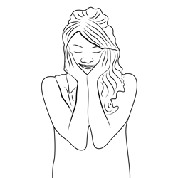Beautiful Girl Free Coloring Page for Kids