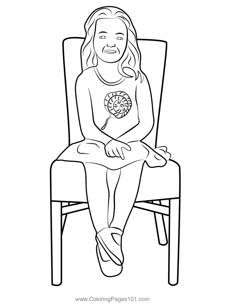 Girl Sitting On Chair