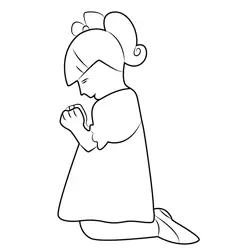 Little Girl Free Coloring Page for Kids