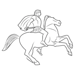 Jockey 1 Free Coloring Page for Kids