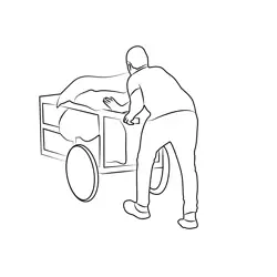 Hard Working Man Free Coloring Page for Kids