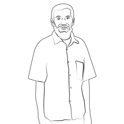 Indian Man Free Coloring Page for Kids