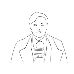 Journalist Free Coloring Page for Kids