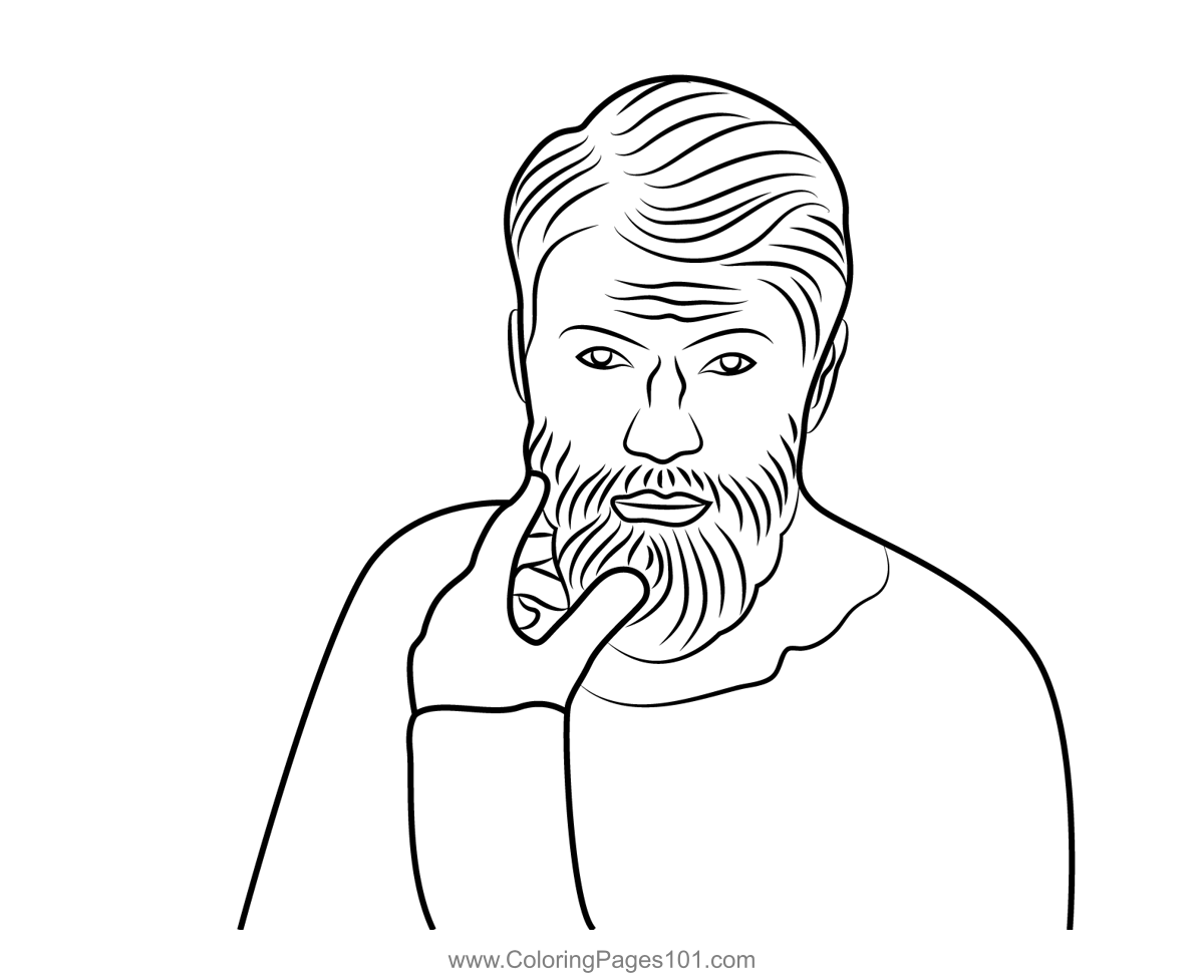 Man Portrait Coloring Page for Kids - Free Men Printable Coloring Pages