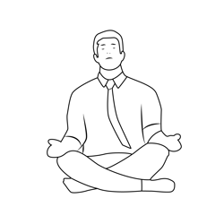 Relaxing Man Free Coloring Page for Kids