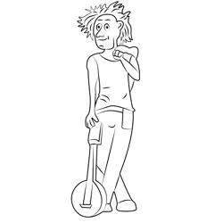 Banjo Guy Free Coloring Page for Kids