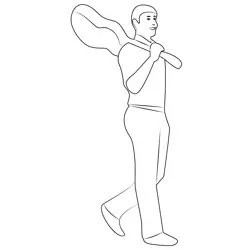 Boy with Guitar Free Coloring Page for Kids
