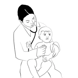 Nurse 1 Free Coloring Page for Kids