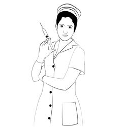 Nurse 2 Free Coloring Page for Kids