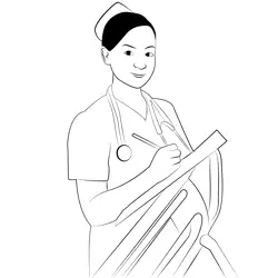 Nurse 7 Free Coloring Page for Kids