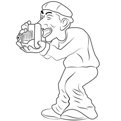 Photographer 1 Free Coloring Page for Kids