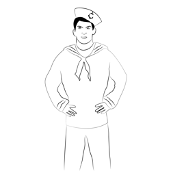 Sailor 6 Free Coloring Page for Kids