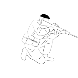 Soldier 2 Free Coloring Page for Kids