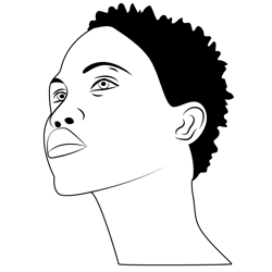 African Beauty Free Coloring Page for Kids