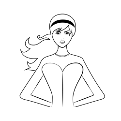 Beautiful Bride Free Coloring Page for Kids