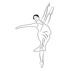 Dancer Women Free Coloring Page for Kids
