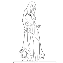 Fantasy Woman Free Coloring Page for Kids