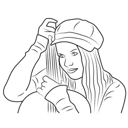 Female Guitarist Free Coloring Page for Kids