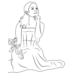 Wedding Women Free Coloring Page for Kids