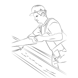 Builder Free Coloring Page for Kids