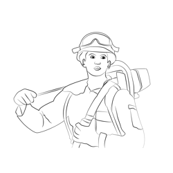 Career Person Free Coloring Page for Kids