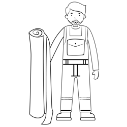 Freelance Worker Free Coloring Page for Kids