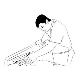 Wood Worker Free Coloring Page for Kids