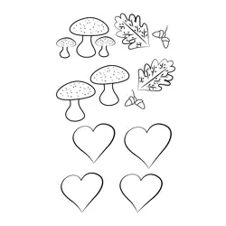 Autumn Leaf Shape Free Coloring Page for Kids